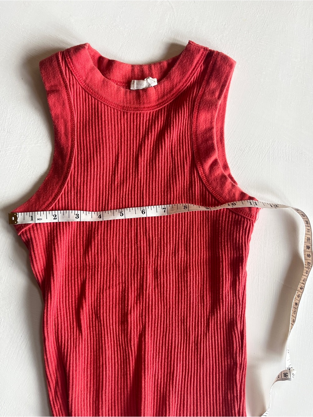 Cotton On Red Ribbed Crop Tank - Picture 4 of 4